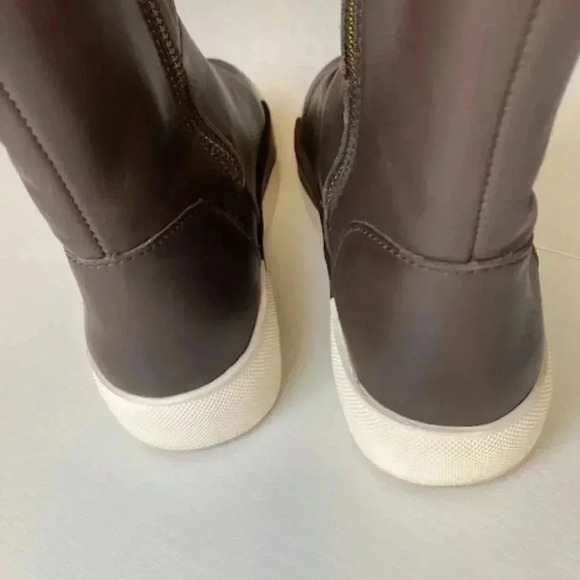 J/Slides Women's Victory Boot Dark Brown Leather Shoe Size 8M - Picture 9 of 13